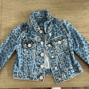 Baby Gap leopard denim jacket